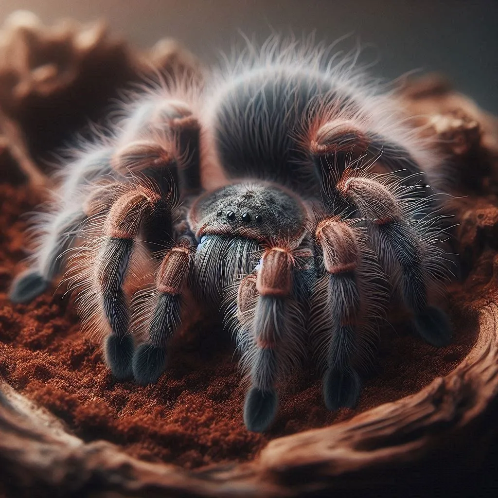 21656 curly hair tarantula molting