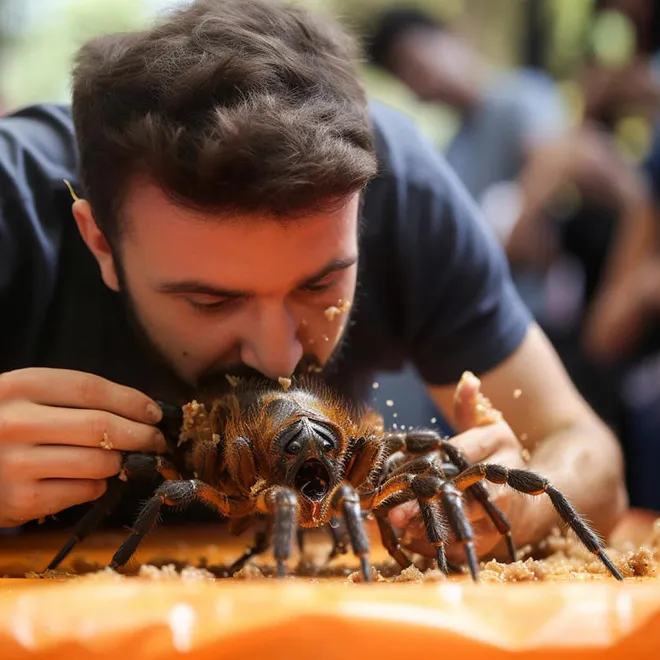 21673 tarantula eating